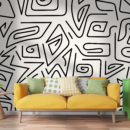 Geometric Noir Angle Wallpaper for Modern Interiors