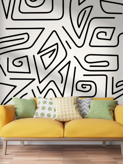 Geometric Noir Angle Wallpaper for Modern Interiors