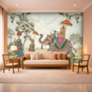 Raj Darshan Royal Elephant Procession Indian Wallpaper