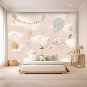Skybound Whimsy Animal Wallpaper