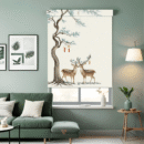 Serene Deer Under Tree Window Blinds – Custom Roller Blinds