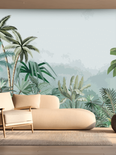 Tropical Jungle Palm Trees Nature Wallpaper – Botanical Wall Mural