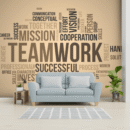 Minimal Sand Motivation Quote Typography Wallpaper – Office Wall Mural