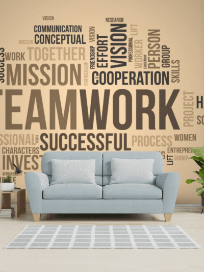 Minimal Sand Motivation Quote Typography Wallpaper – Office Wall Mural