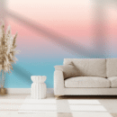 Dreamy Pink Blue Gradient Horizon Wallpaper – Modern Ombre Wall Mural
