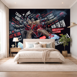 Boxing Spirit Motivational Typography Office Wallpaper