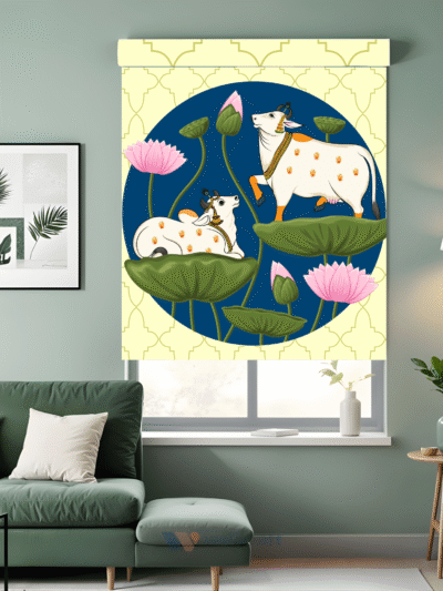 Divine Pichwai Cows Heritage Window Blinds – Custom Roller Blinds