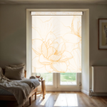 Light Orange Floral Aesthetic Window Blinds