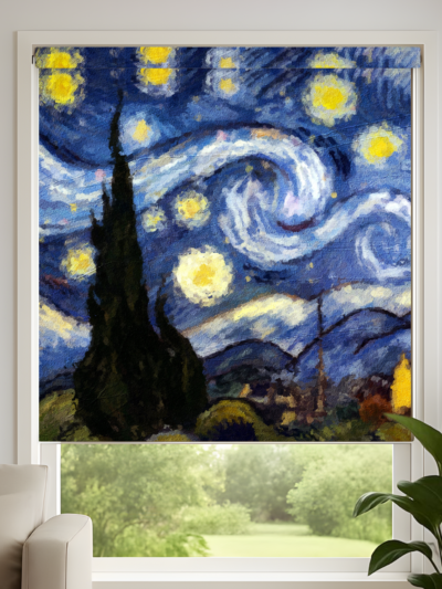 Starry Night Van Gogh Art Blinds – Custom Window Roller Blinds