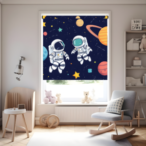 Little Astronauts Space Kids Room Blinds