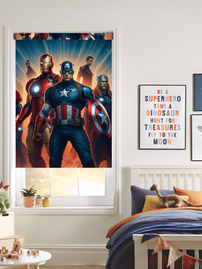 Marvel Superheroes Kids Room Window Blinds for Action-Packed Playrooms