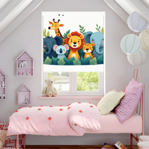Cute Little Animals Kids Room Blinds