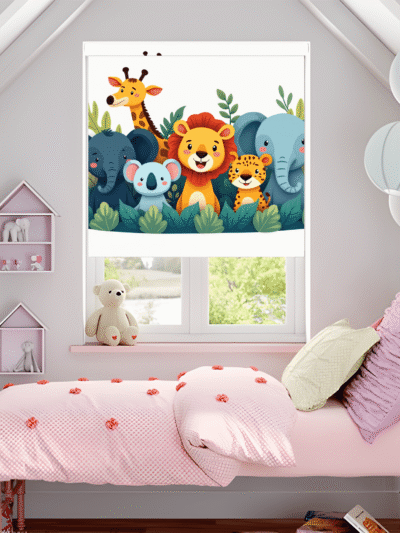Cute Little Animals Kids Room Blinds – Window Roller Blinds