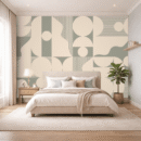 Abstract Grey Geometric Modern Wallpaper – Contemporary Wall Mural