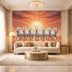Seven Horses Dusk Luxury Wall Wallpaper