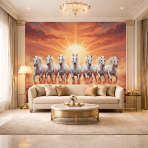 Seven Horses Dusk Luxury Wall Wallpaper