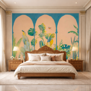 Multicolor Abstract Shapes Contemporary Art Wallpaper