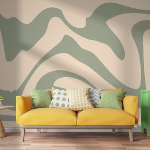 Modern Wavy Abstract Flow Pattern Wallpaper