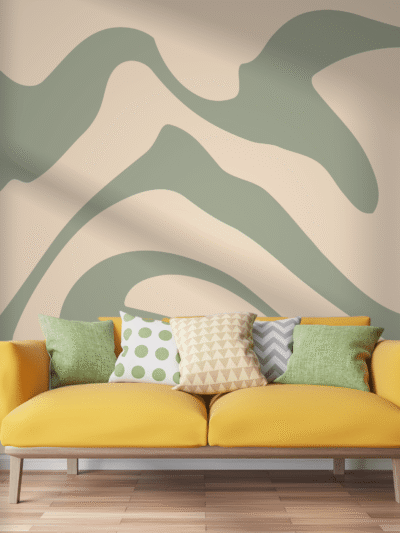 Modern Wavy Abstract Flow Wallpaper – Contemporary Wall Mural