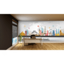 World Monuments Travel Abstract Wallpaper for Professional Offices