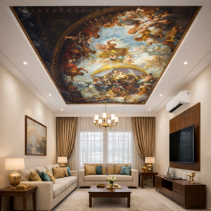 Baroque Gothic Ceiling Ornate Luxury Wallpaper