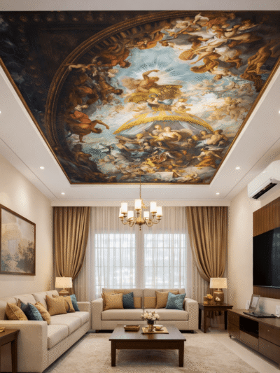 Baroque Gothic Ornate Ceiling Wallpaper – Custom Luxury Murals | WallStorie