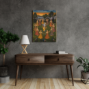Divine Ras Leela Krishna Gopis Canvas Art – Indian Spiritual Wall Decor