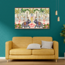 Krishna Pichwai Elephant Canvas Art – Traditional Indian Wall Decor
