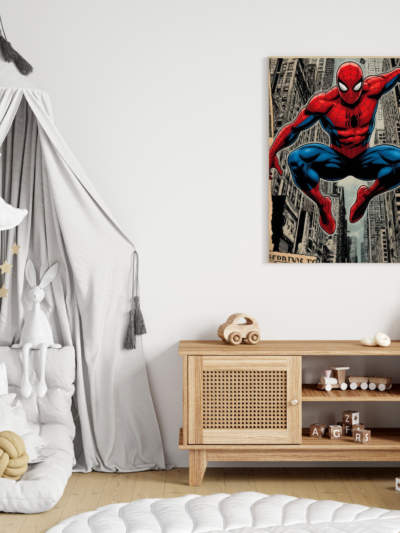 Spiderman Hero Kids Adventure Canvas Art – Superhero Wall Decor