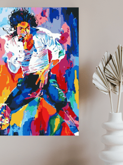Michael Jackson Abstract Rhythm Canvas Art – Pop Music Wall Decor