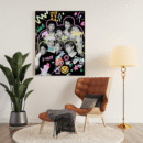 BTS Pop Art Funky Canvas for Youthful Modern Interiors