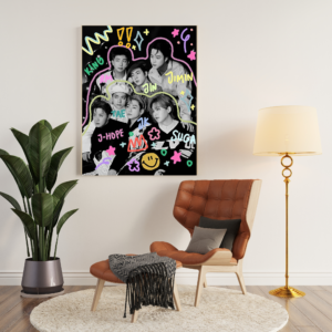 BTS Pop Art Funky Canvas