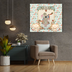 Krishna Pichwai Pastel Heritage Canvas