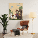 Mahabharat Krishna Chariot Epic Canvas Art for Spiritual Homes