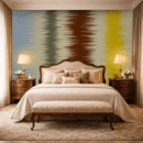 WallStorie Vertical Glitch Multicolor Wallpaper - Dynamic Abstract Line Wall Mural for Modern Living Room