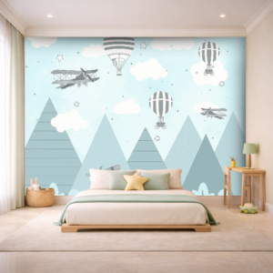 Blue Sky Airplanes Kids Adventure Wallpaper