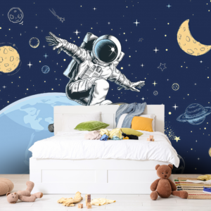 Cosmic Skate Astronaut Adventure Wallpaper
