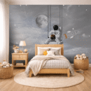 Astronaut Swing Dreamscape Kids Wallpaper for Calm Nurseries