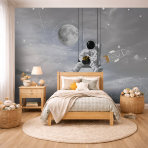 Astronaut Swing Dreamscape Kids Wallpaper