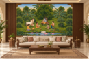 Lord Krishna Vrindavan Garden Wall Mural